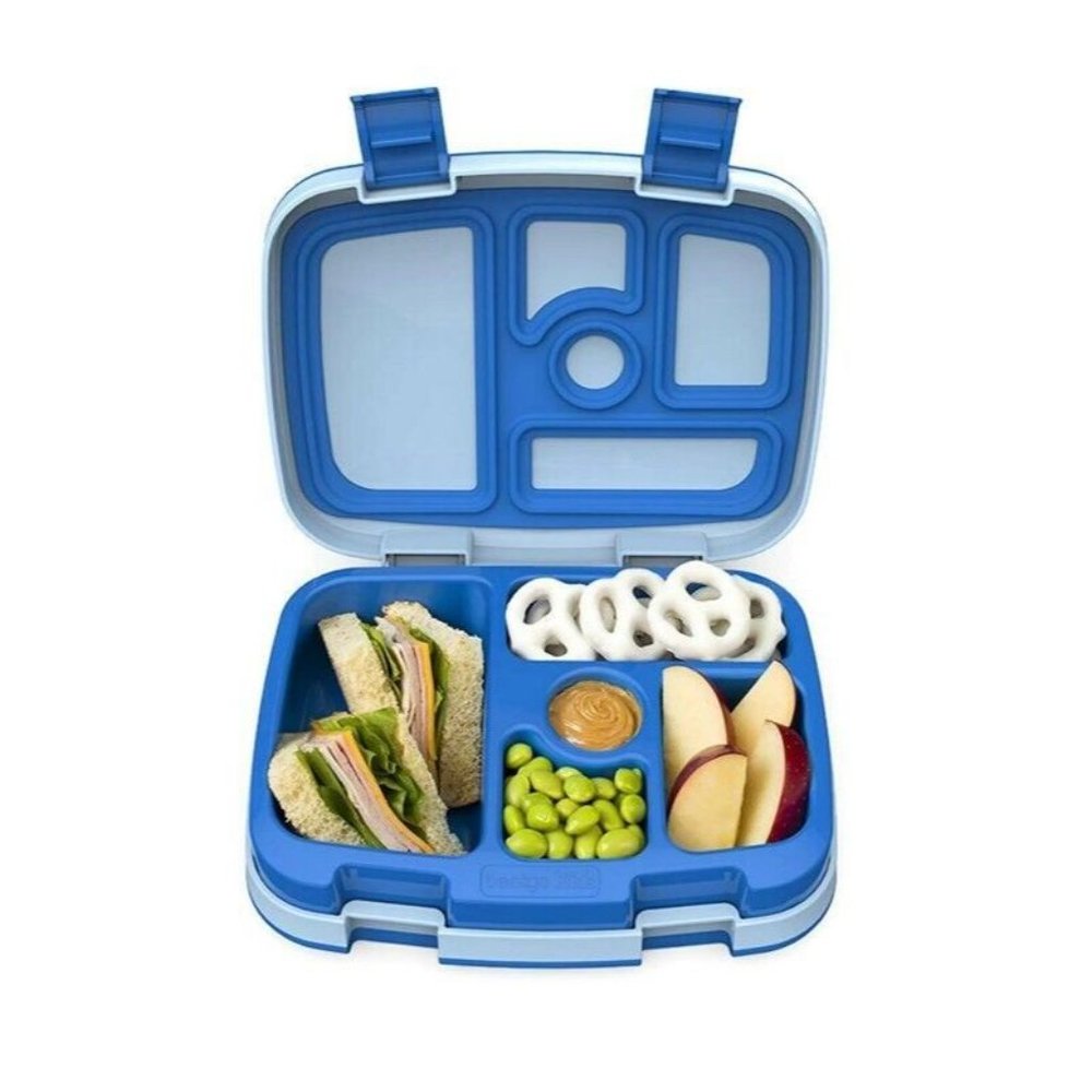 Blue Kids Bento Lunch Box - Leak-Resistant Food Storage